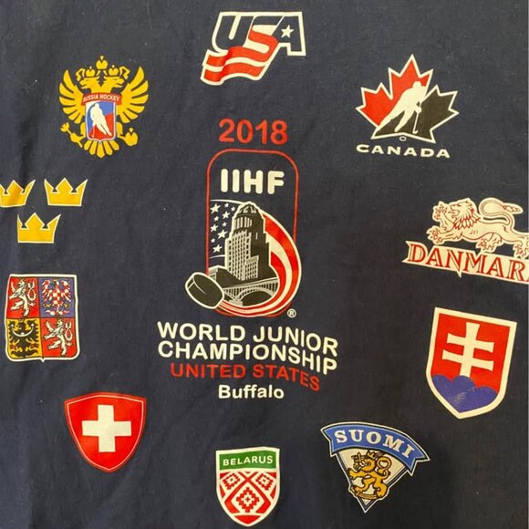 NIKE x IIHF 2018 WORLD JUNIOR CHAMPIONSHIP T-SHIRT - Picture 2 of 4